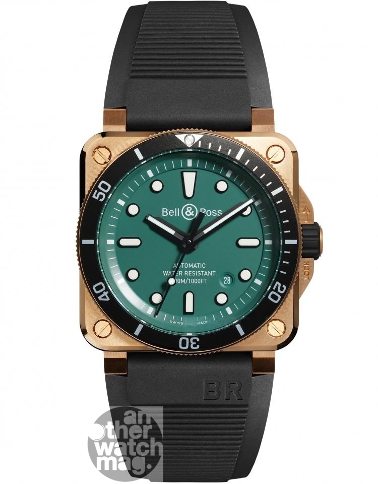 BELL & ROSS BR 03-92 DIVER BLACK & GREEN BRONZE