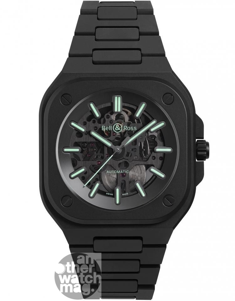 BELL & ROSS BR 05 SKELETON BLACK LUM CERAMIC