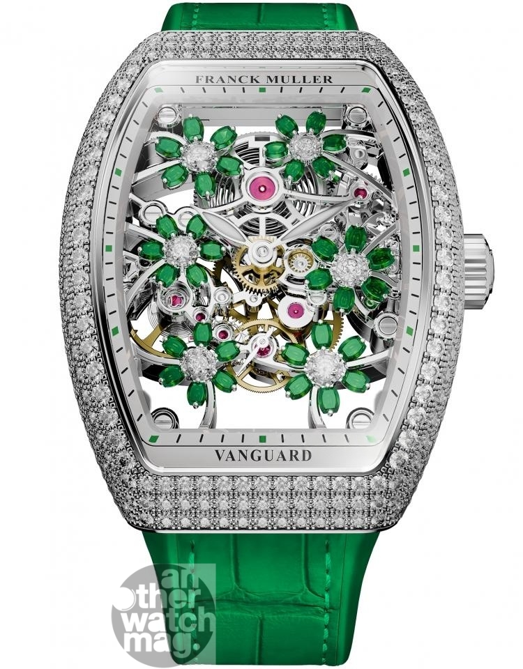 FRANCK MULLER Franck Muller VANGUARD V32 S6 SQT CURVEX CUT FLOWER EM D-OG