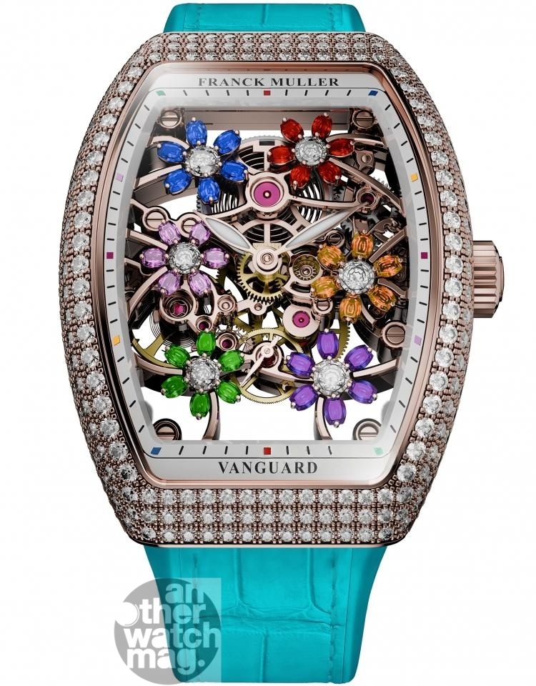 FRANCK MULLER Franck Muller VANGUARD V32 S6 SQT CURVEX FLOWER COLDRM D