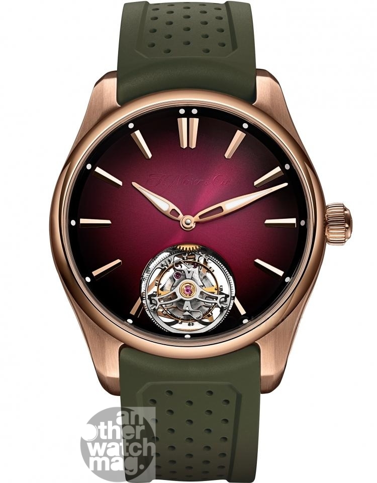 H. MOSER & CIE PIONEER TOURBILLON BURGUNDY