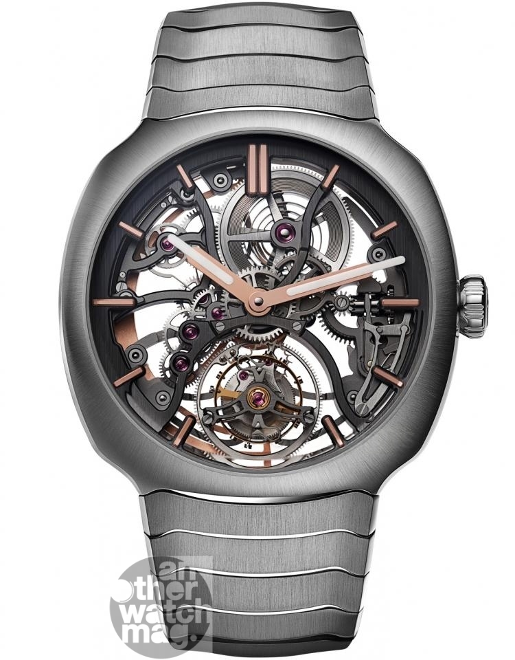 H. MOSER & CIE 陀飛輪鏤空雙游絲腕錶