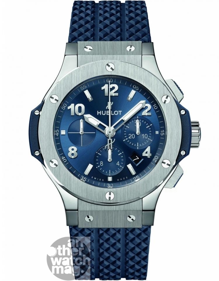 HUBLOT BIG BANG ORIGINAL精鋼計時碼錶芎蒼藍精鋼款