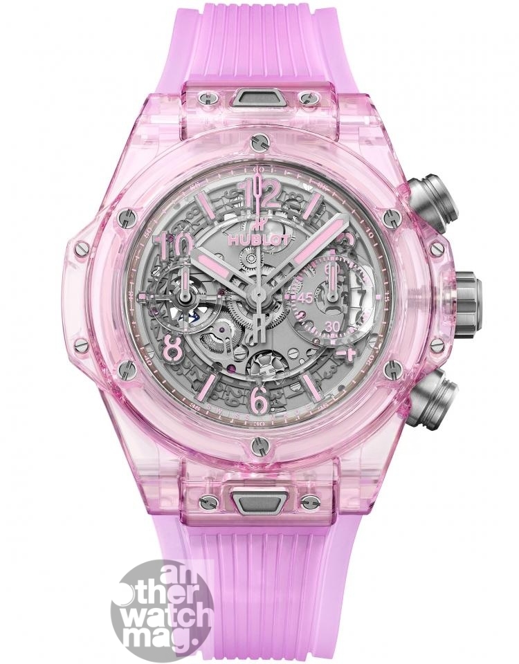 HUBLOT BIG BANG UNICO 粉紅藍寶石計時碼錶