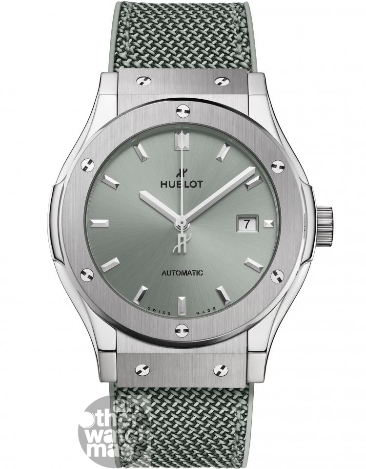 HUBLOT 鼠尾草綠三針表