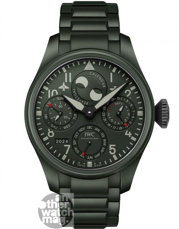 IWC TOP GUN海軍空戰部隊萬年曆腕錶「「森林地」特別版