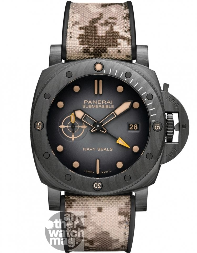 PANERAI Submersible QuarantaQuattro GMT Navy SEALs Carbotech?