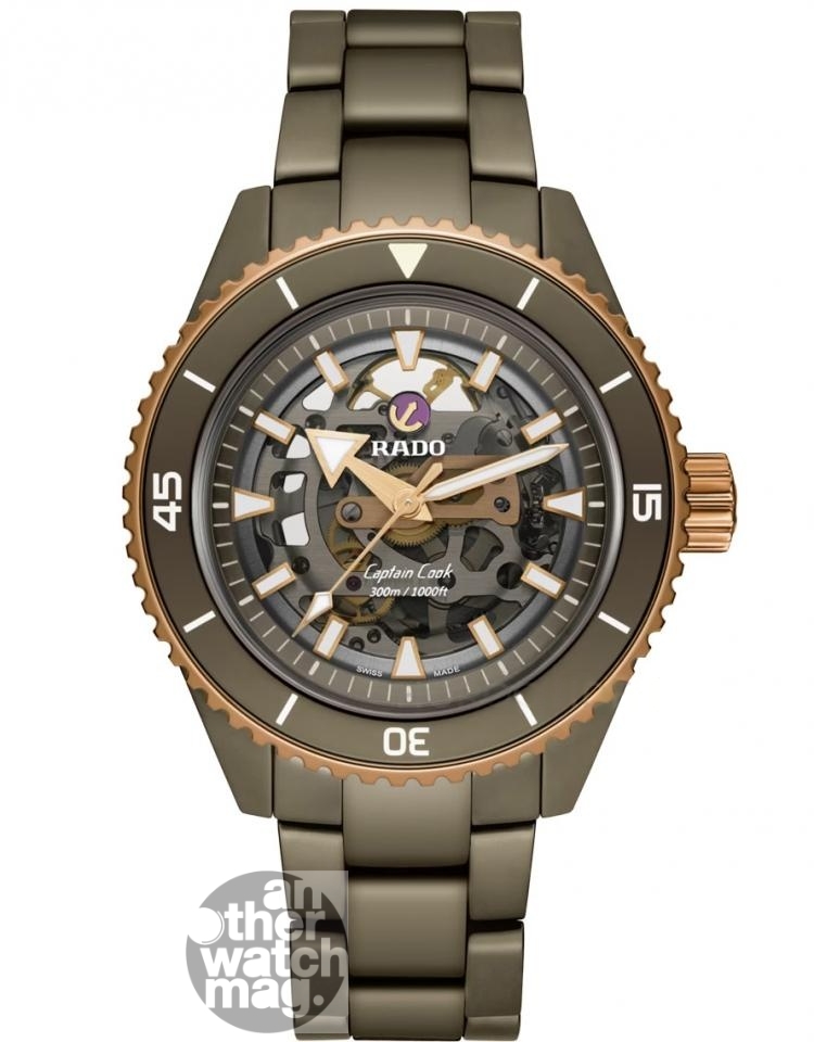 RADO Captain Cook高科技陶瓷鏤空腕錶 Olive Green