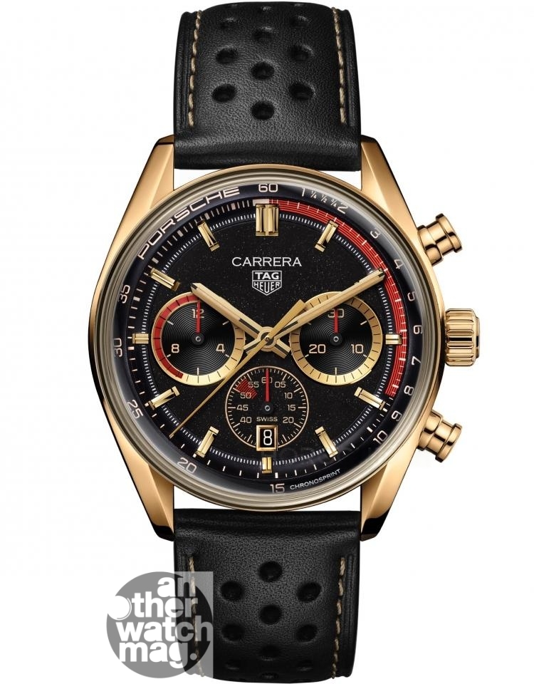 TAG HEUER Chronosprint×Porsche Rallye 計時腕錶 黃金款