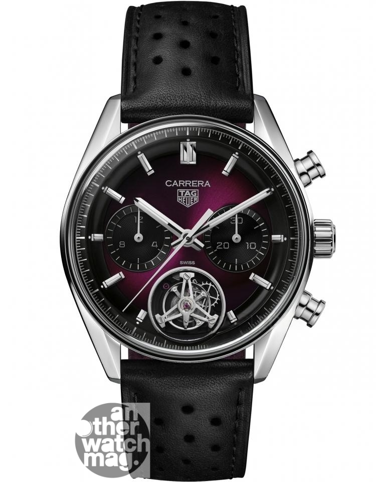 TAG HEUER Carrera 陀飛輪計時腕錶 黑曜紫款