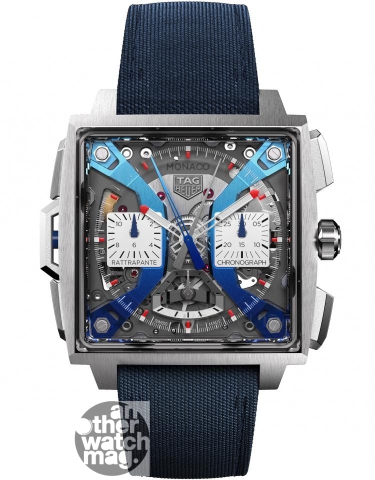 TAG HEUER Monaco 雙追針計時腕錶 經典藍款