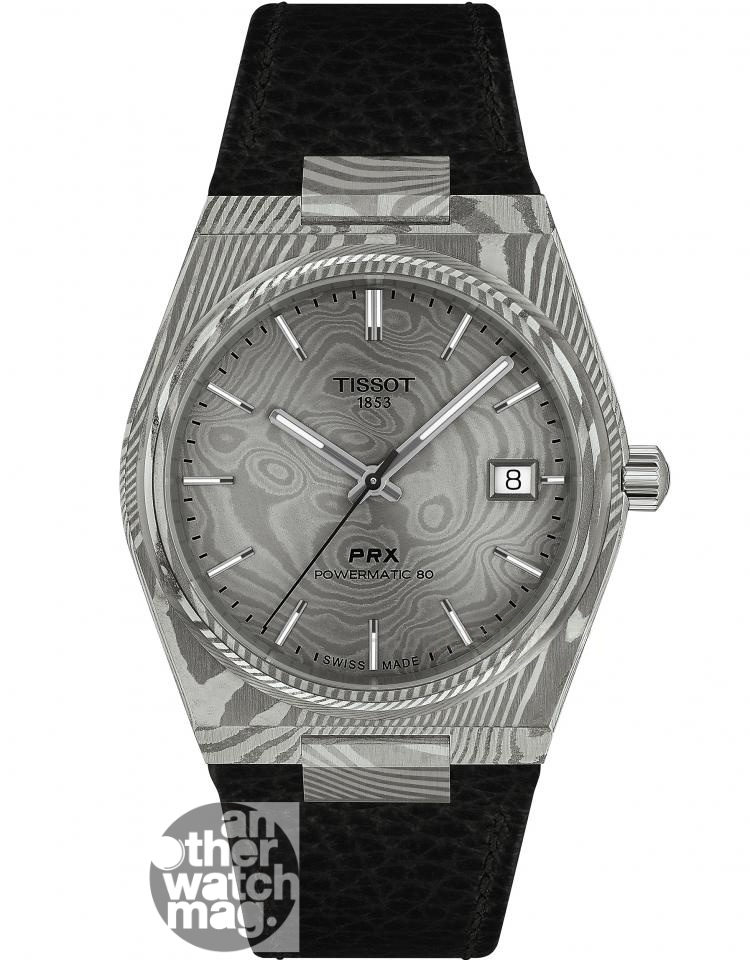 TISSOT PRX 大馬士革鋼自動腕錶